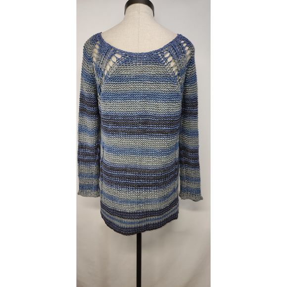 Free People Blue and Gray Striped Sweater - Picture 6 of 6